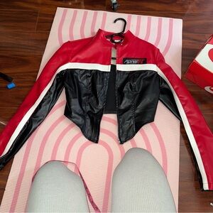 Women's Red and Black Jacket